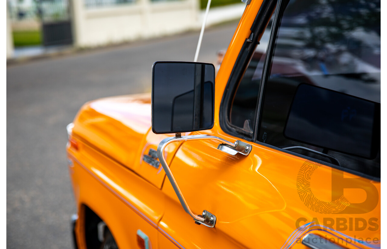 1/1979 Ford F100 Custom Tabletop Utility Tangerine Orange V8 5.8L - Dual Tank LPG Conversion