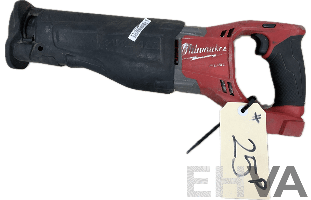 MILWAUKEE (M18CSX) 18V Cordless FUEL SAWZALL Reciprocating Saw (Skin Only), MILWAUKEE 6.0Ah Lithium Battery - Lot of 2 - ORP $649