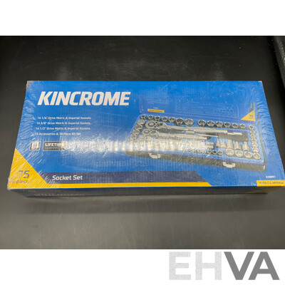 KINCROME 75 Piece Socket Set (K28091) - ORP $289