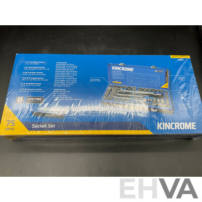 KINCROME 75 Piece Socket Set (K28091) - ORP $289