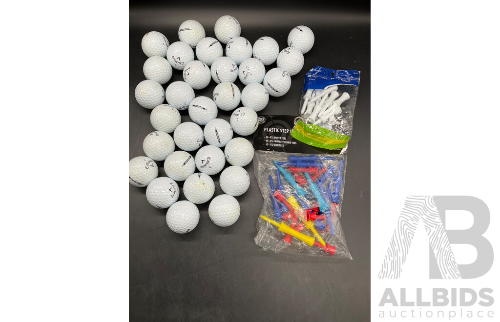 CALLWAY Warbird Golf Balls and GOLFCRAFT Tees