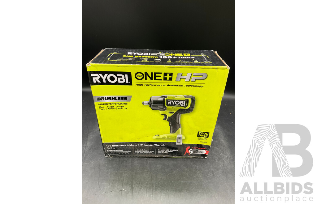 RYOBI 18V ONE+ HP ½ Brushless Mid Torque Impact Wrench (RIW 18X) - Tool Only - ORP $349