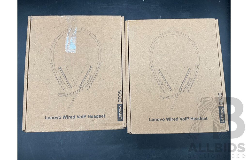 LENOVO Wired VoIP Headset - Lot of 2