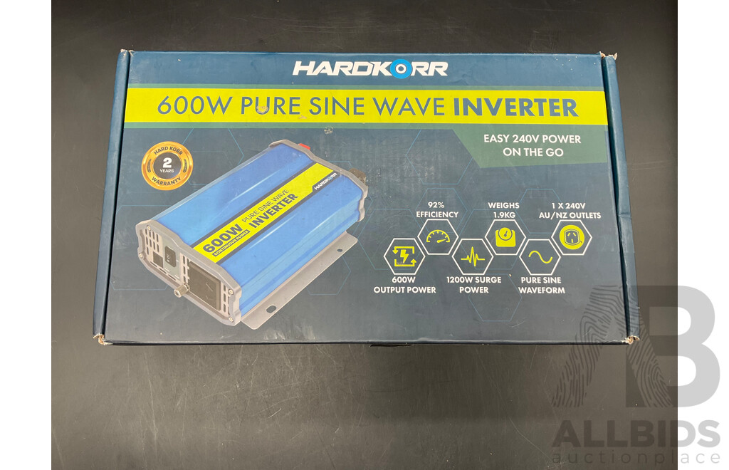 HARDKORR 600W Pure Sine Wave Inverter - ORP $459