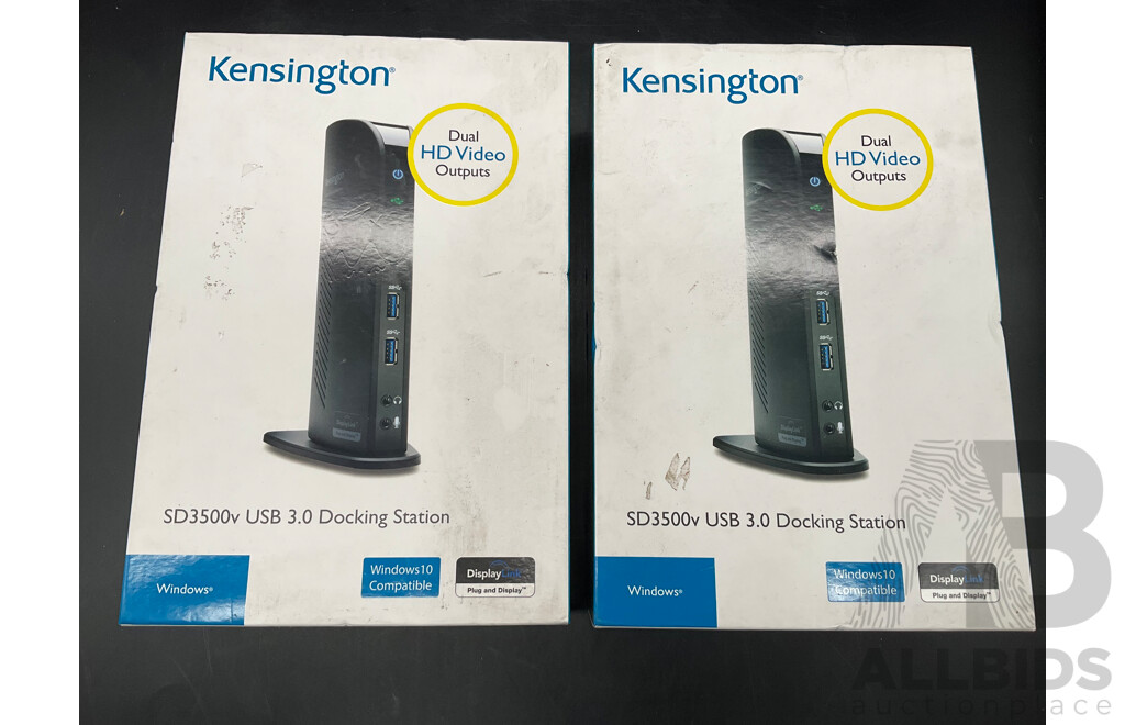 Kensington USB 3.0 Docking Station (SD3500V) - Lot of 2  - ORP $498