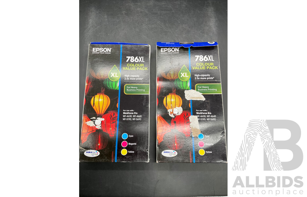 EPSON 786XL Colour Value Pack - Lot of 2 - ORP $482