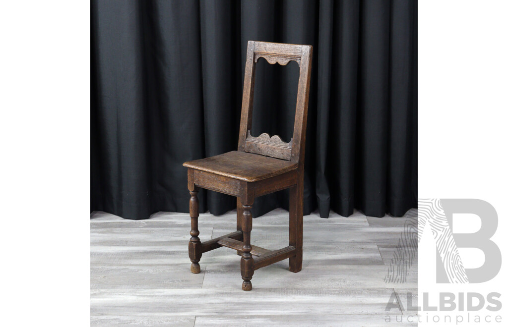 Victorian English Oak Nursing Chair