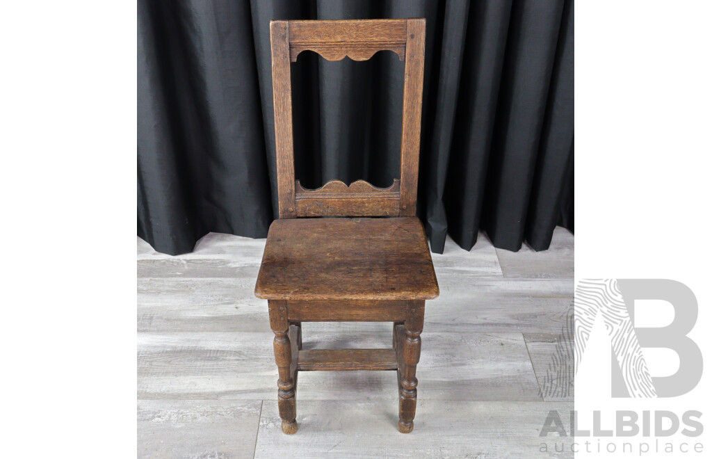 Victorian English Oak Nursing Chair