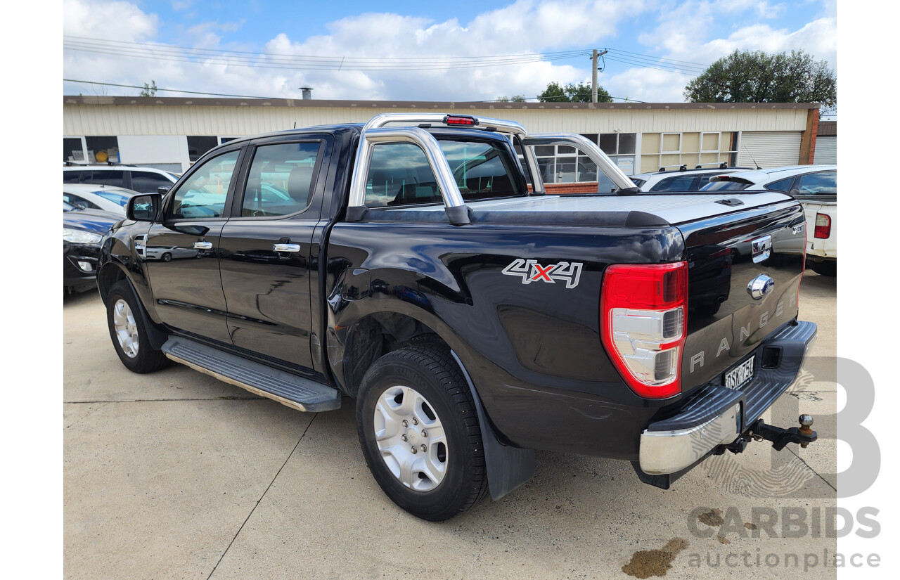 9/2017 Ford Ranger XLT 3.2 (4x4) PX MKII Dual Cab Utility Black 3.2L