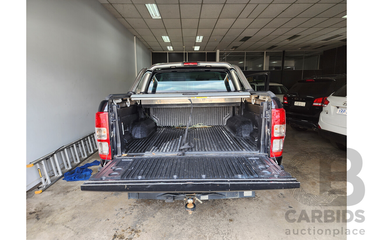 9/2017 Ford Ranger XLT 3.2 (4x4) PX MKII Dual Cab Utility Black 3.2L