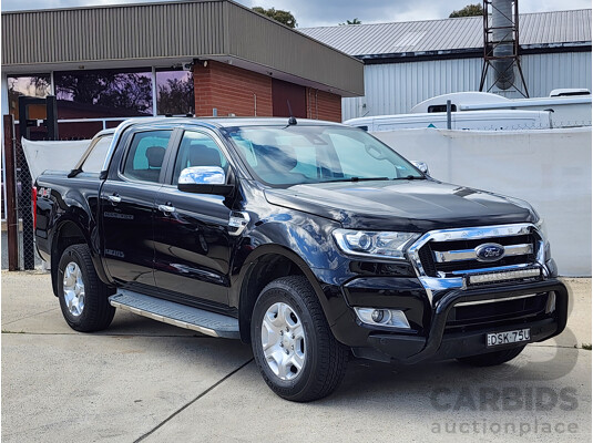 9/2017 Ford Ranger XLT 3.2 (4x4) PX MKII Dual Cab Utility Black 3.2L