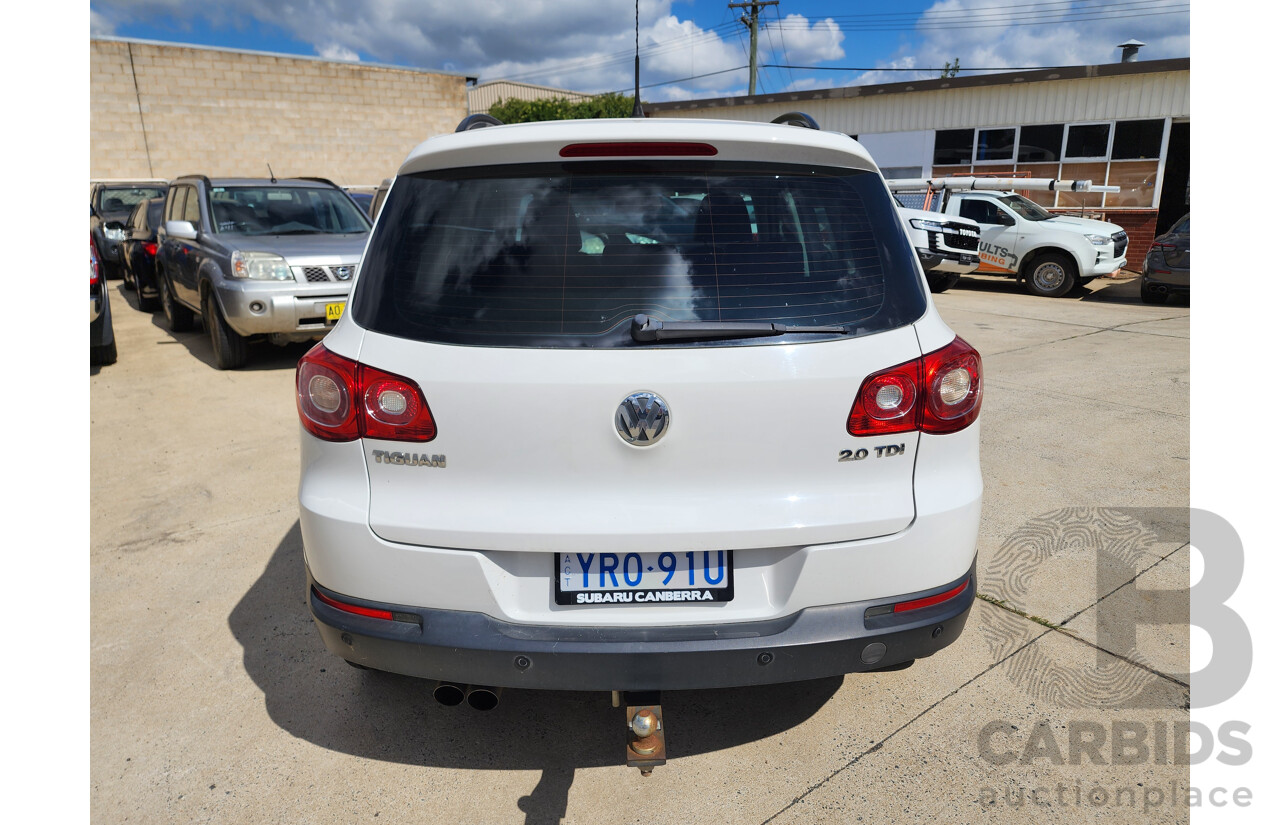 1/2009 Volkswagen Tiguan 103 TDI 5NC MY09 4d Wagon White 2.0L