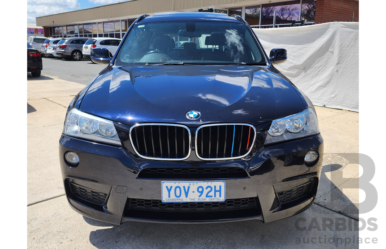 7/2013 Bmw X3 Xdrive 20d F25 MY13 4d Wagon Black 2.0L