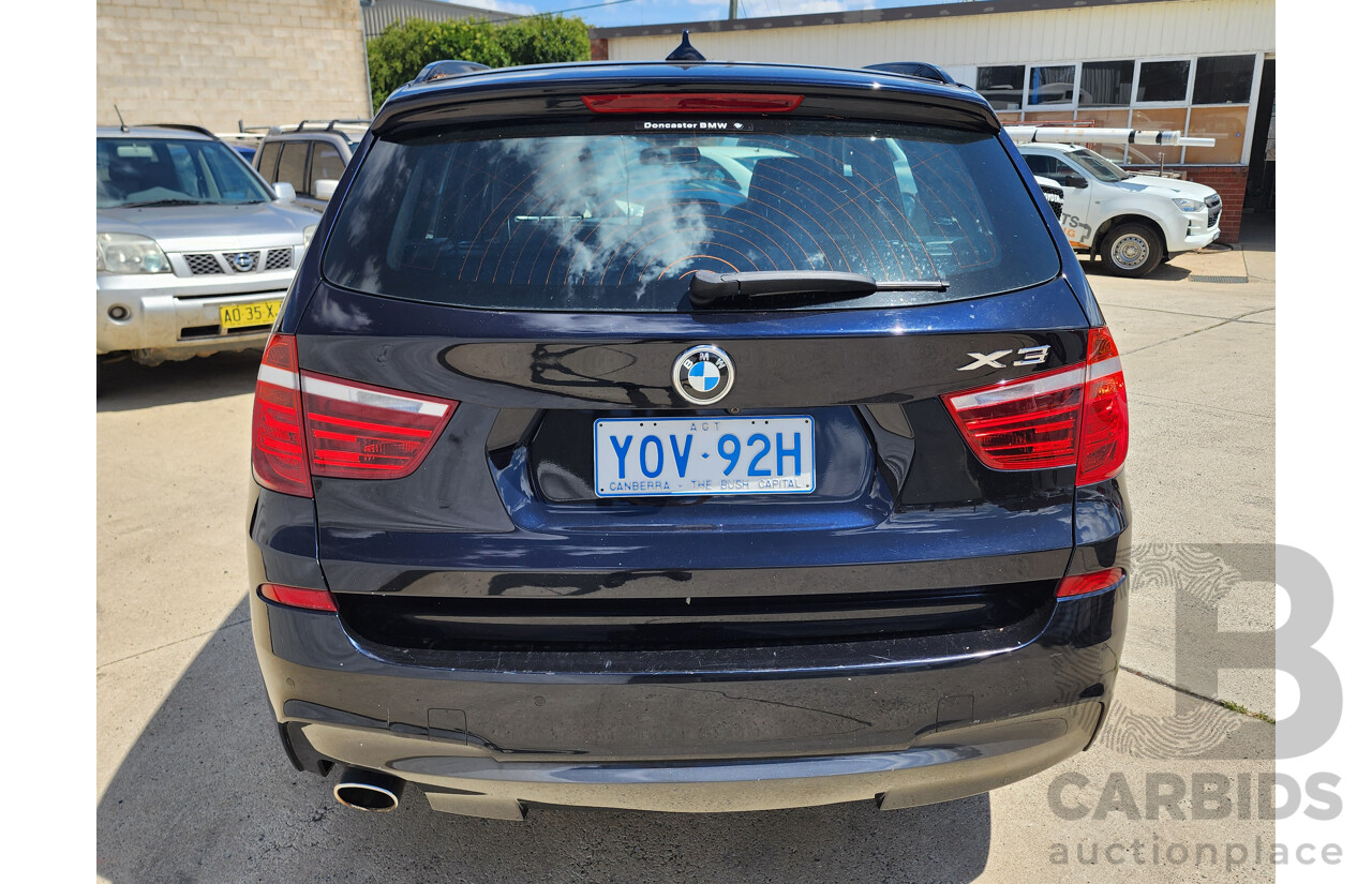 7/2013 Bmw X3 Xdrive 20d F25 MY13 4d Wagon Black 2.0L