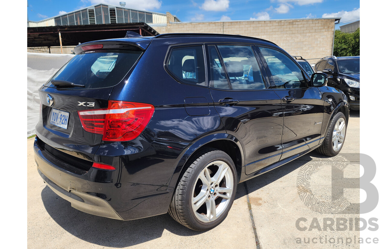 7/2013 Bmw X3 Xdrive 20d F25 MY13 4d Wagon Black 2.0L