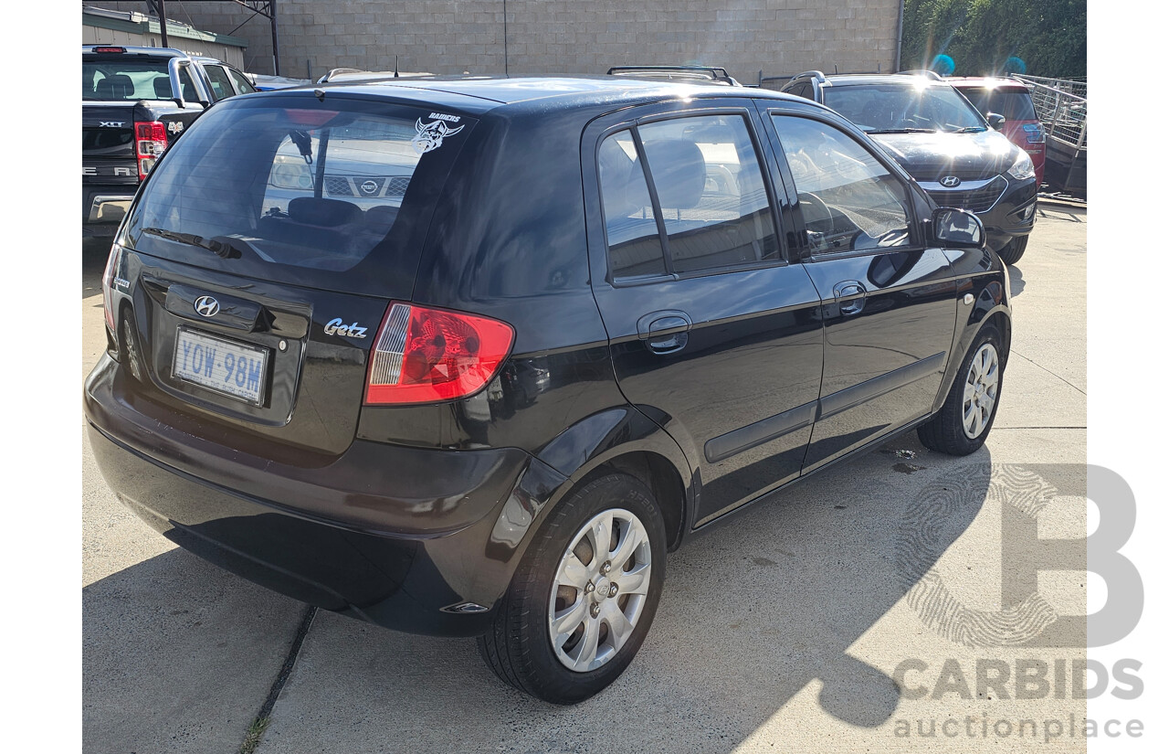 8/2009 Hyundai Getz S TB MY09 5d Hatchback Black 1.4L