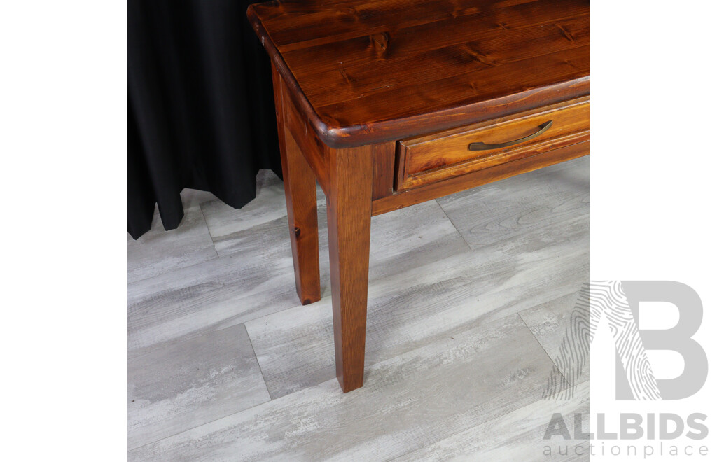 Modern Pine Two Drawer Hall Table