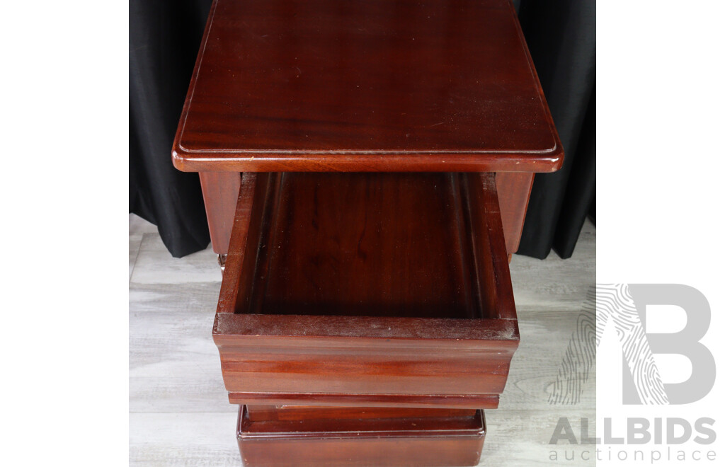 Pair of Reproduction Mahogany Bedside Chests