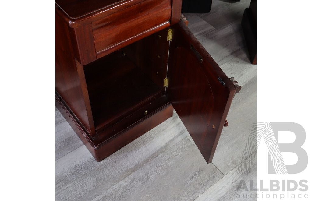 Pair of Reproduction Mahogany Bedside Chests