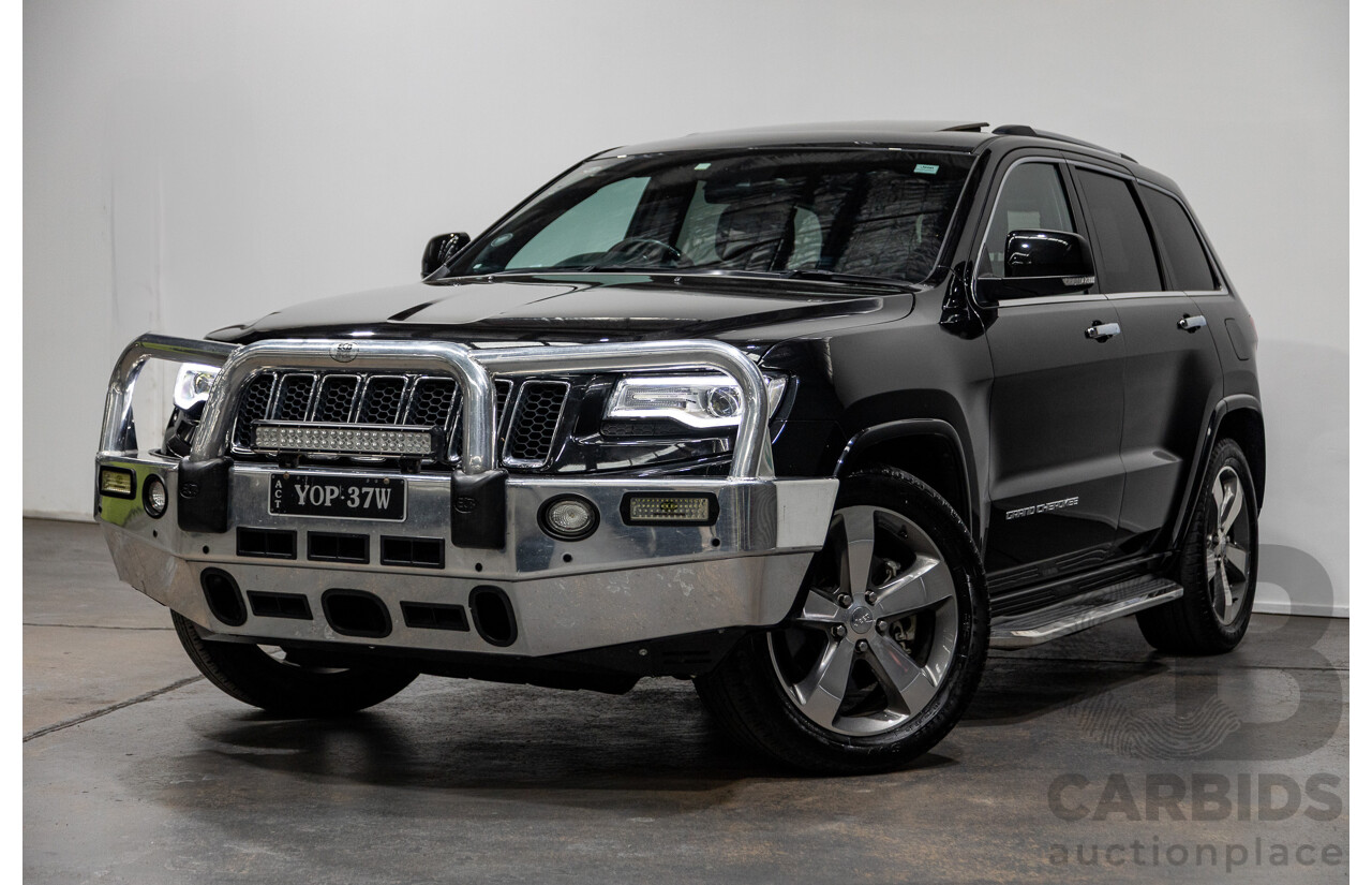 9/2015 Jeep Grand Cherokee Overland (4x4) WK MY15 4d Wagon Brilliant Black Pearl Turbo Diesel 3.0L