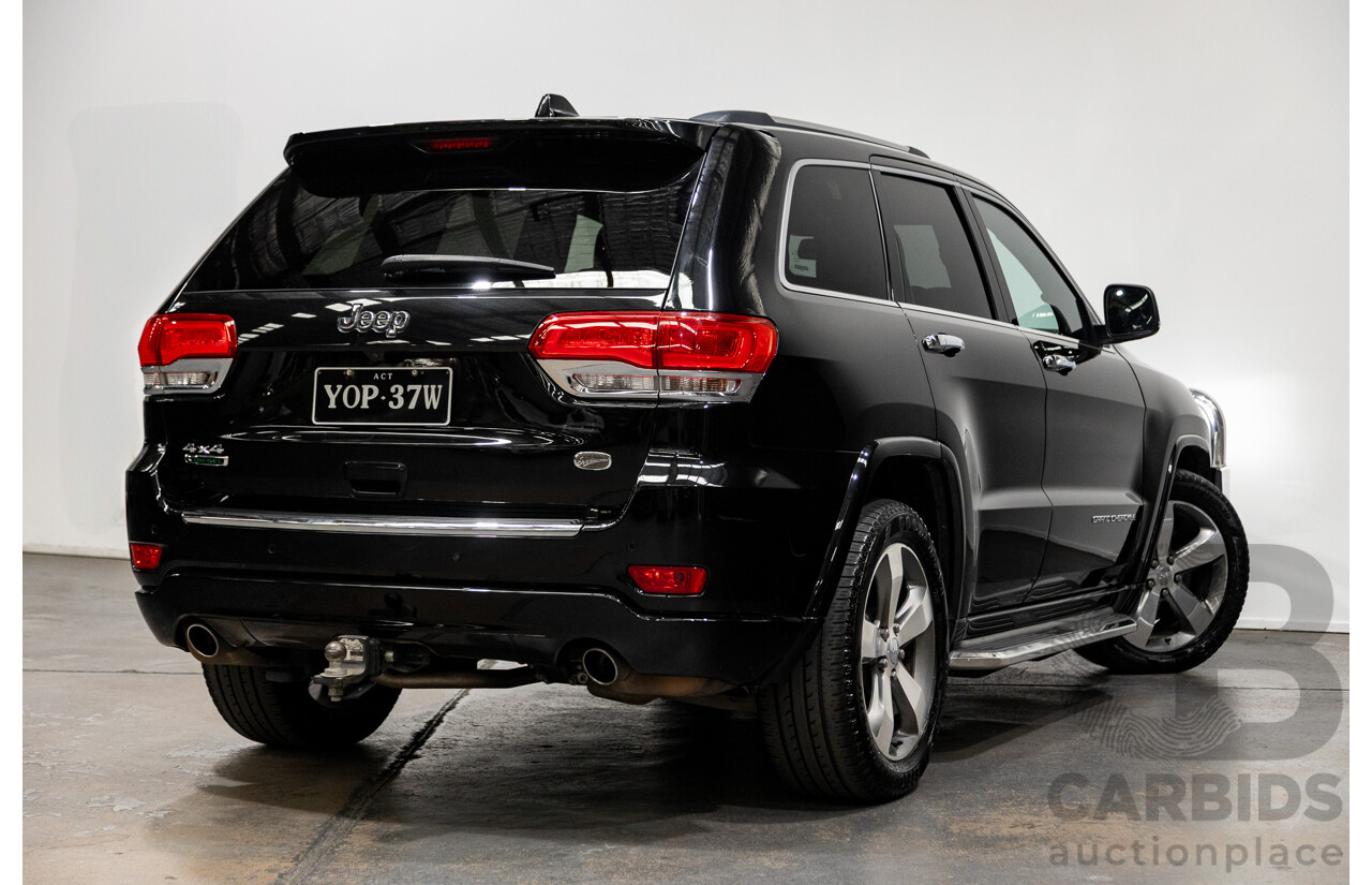 9/2015 Jeep Grand Cherokee Overland (4x4) WK MY15 4d Wagon Brilliant Black Pearl Turbo Diesel 3.0L