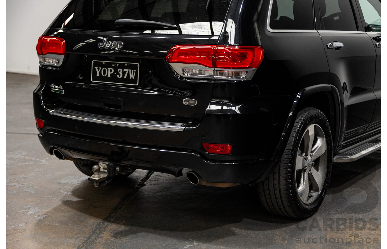 9/2015 Jeep Grand Cherokee Overland (4x4) WK MY15 4d Wagon Brilliant Black Pearl Turbo Diesel 3.0L