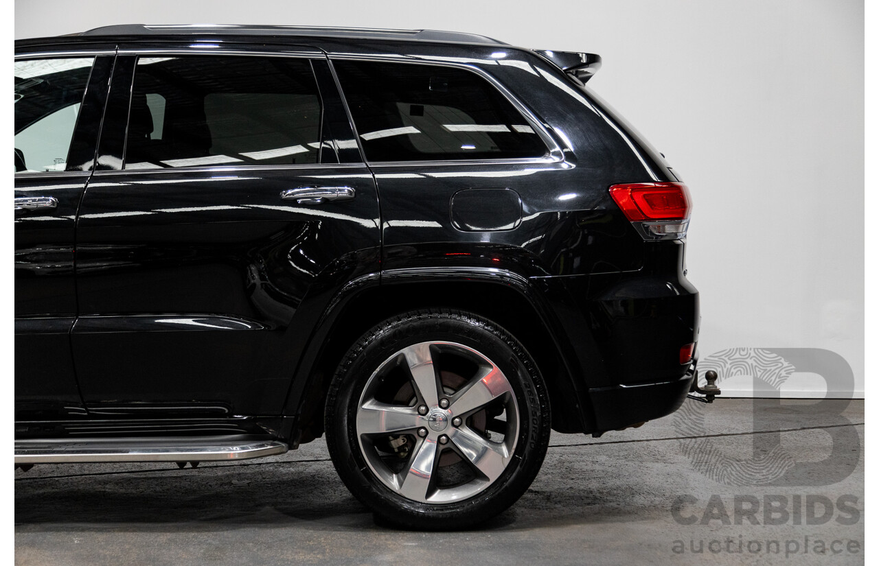 9/2015 Jeep Grand Cherokee Overland (4x4) WK MY15 4d Wagon Brilliant Black Pearl Turbo Diesel 3.0L