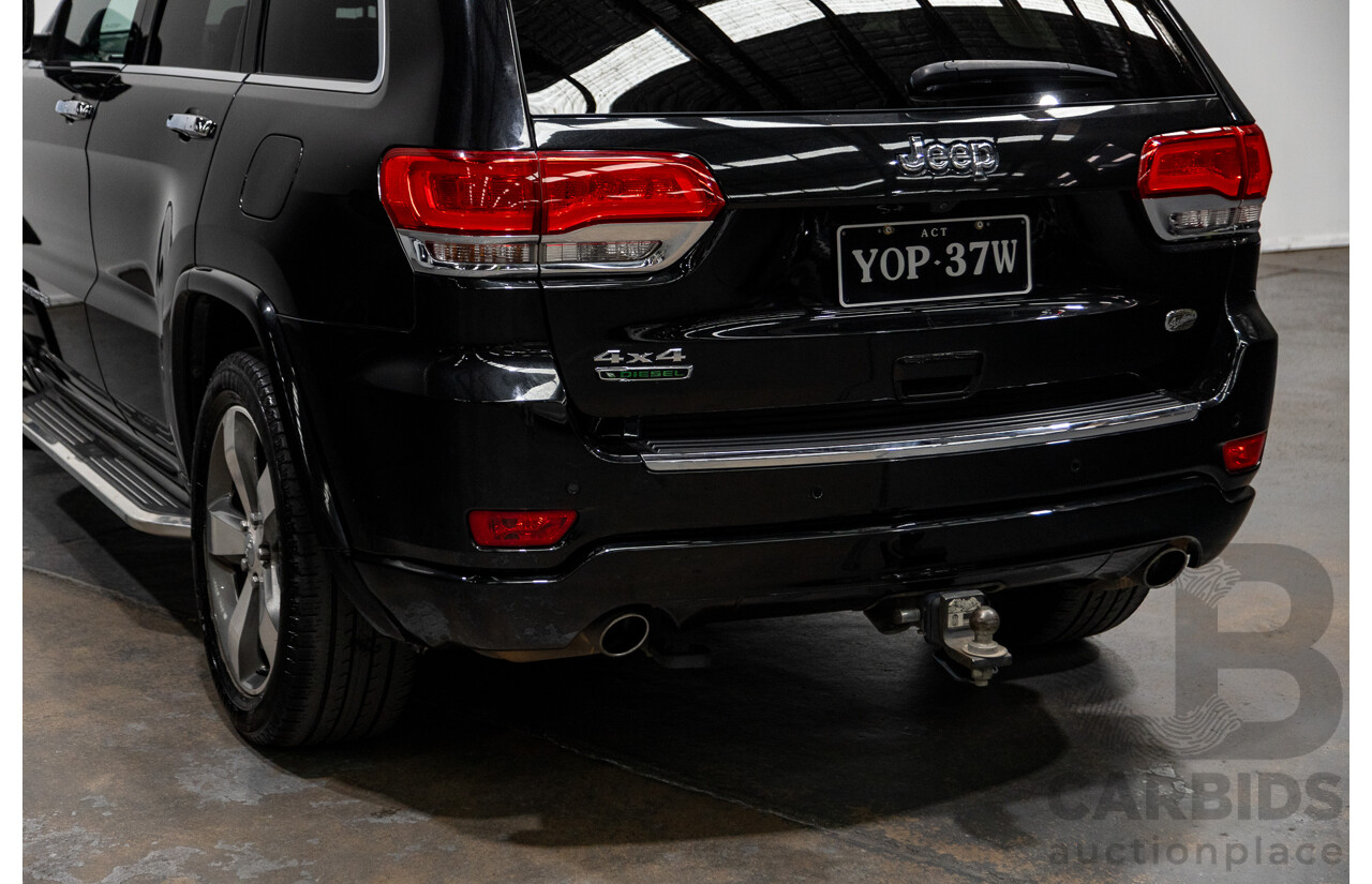 9/2015 Jeep Grand Cherokee Overland (4x4) WK MY15 4d Wagon Brilliant Black Pearl Turbo Diesel 3.0L