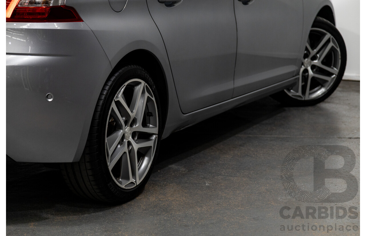 2/2015 Peugeot 308 Allure Premium T9 5d Hatchback Artense Grey Turbo 1.6L
