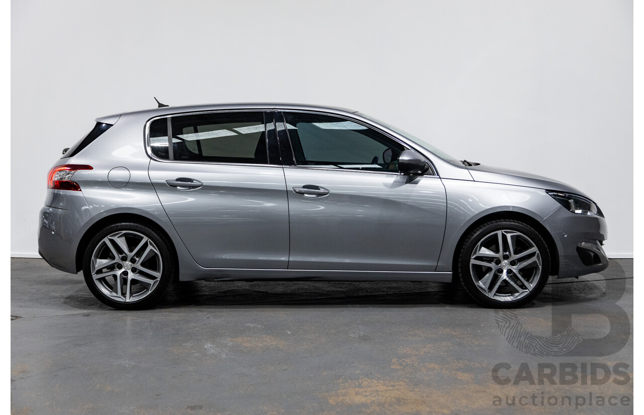 2/2015 Peugeot 308 Allure Premium T9 5d Hatchback Artense Grey Turbo 1.6L