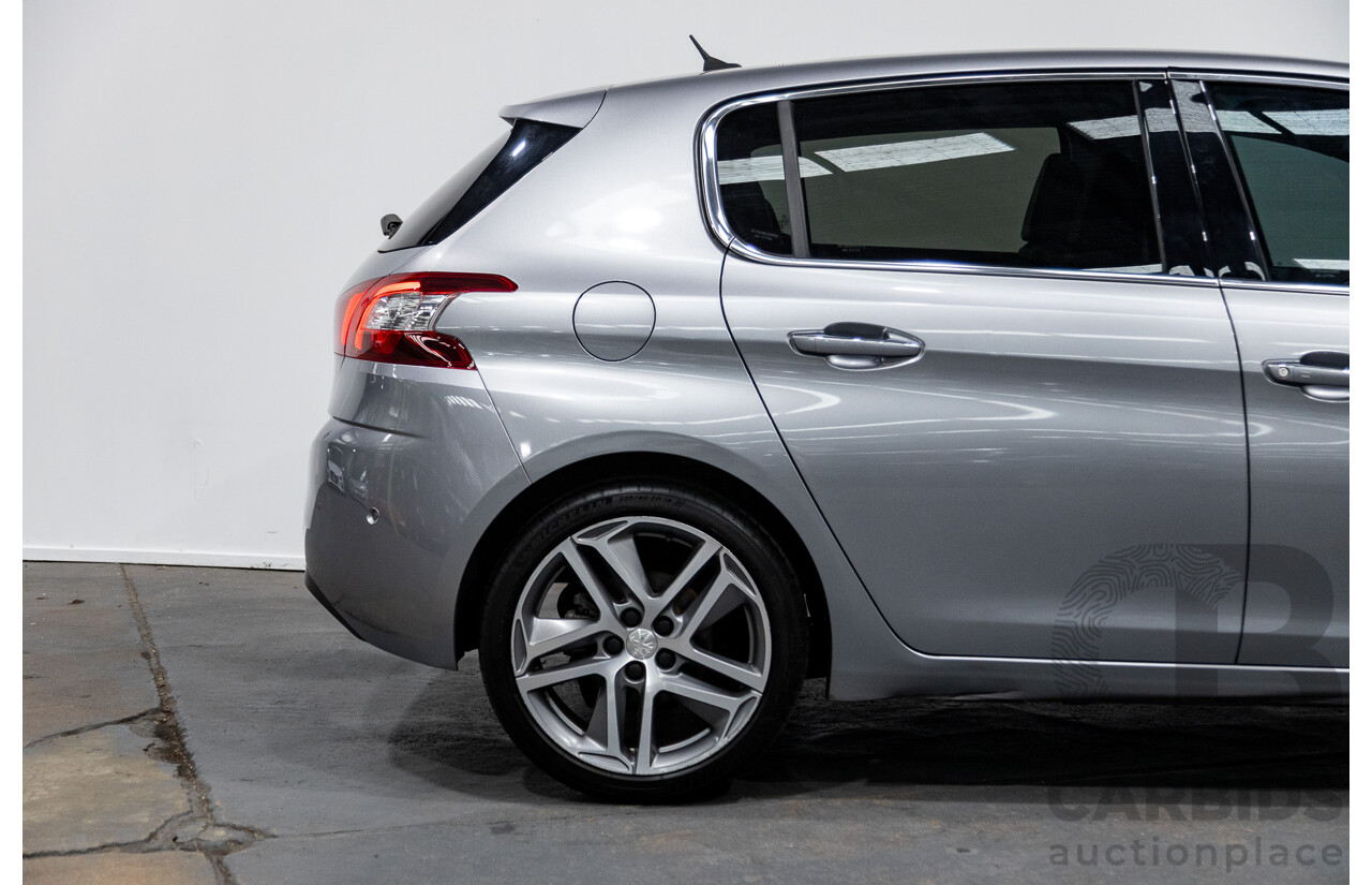 2/2015 Peugeot 308 Allure Premium T9 5d Hatchback Artense Grey Turbo 1.6L