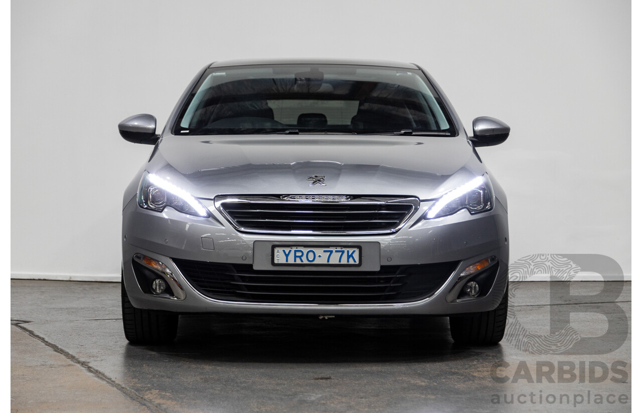 2/2015 Peugeot 308 Allure Premium T9 5d Hatchback Artense Grey Turbo 1.6L