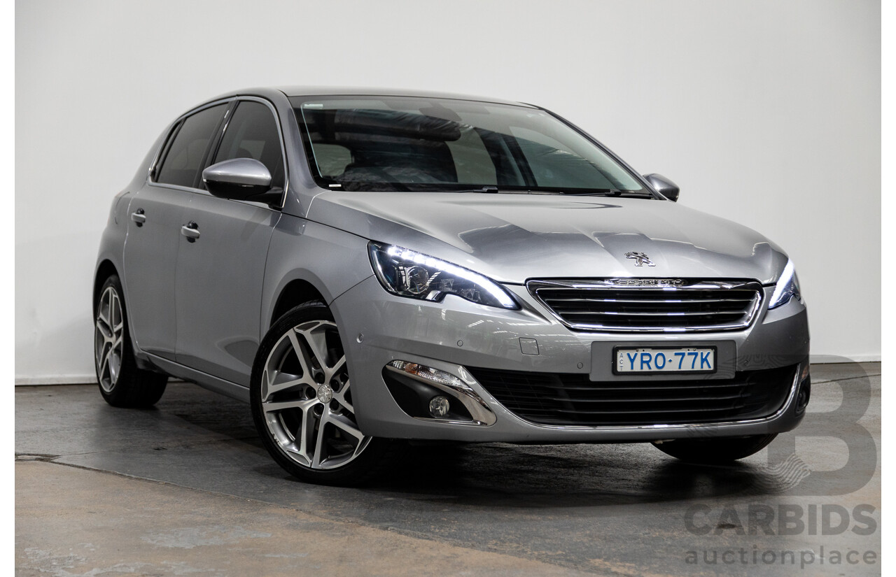 2/2015 Peugeot 308 Allure Premium T9 5d Hatchback Artense Grey Turbo 1.6L