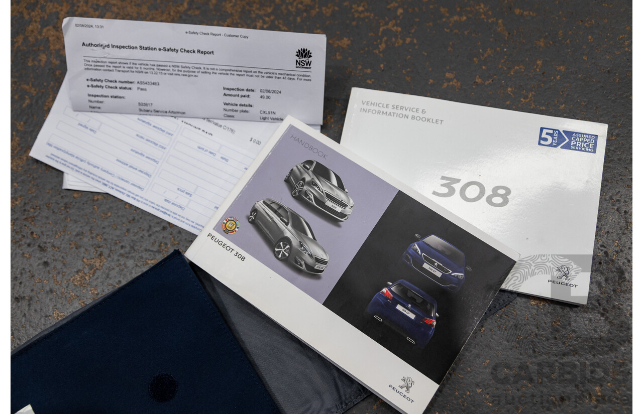 2/2015 Peugeot 308 Allure Premium T9 5d Hatchback Artense Grey Turbo 1.6L