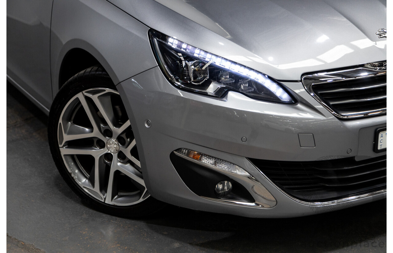 2/2015 Peugeot 308 Allure Premium T9 5d Hatchback Artense Grey Turbo 1.6L