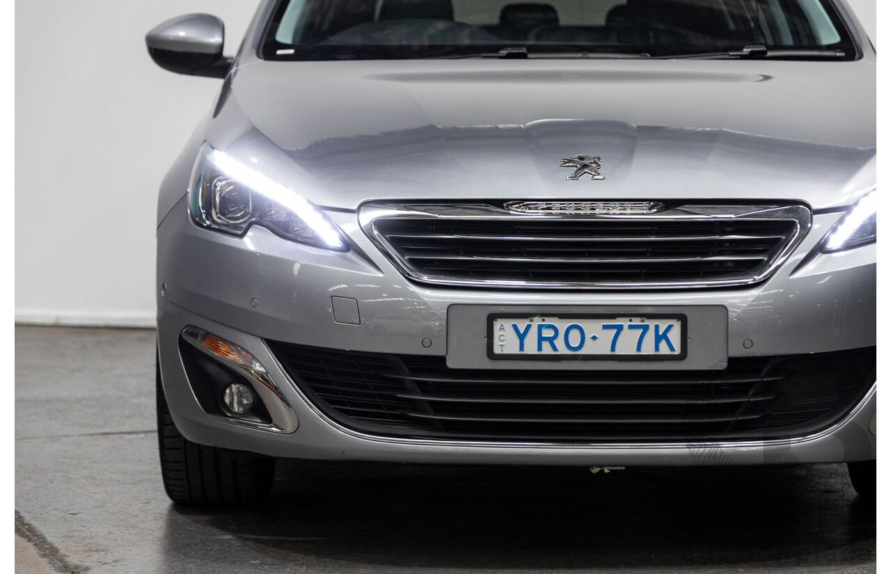 2/2015 Peugeot 308 Allure Premium T9 5d Hatchback Artense Grey Turbo 1.6L