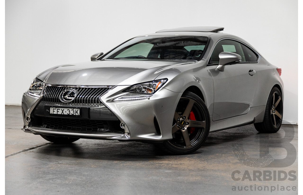 9/2015 Lexus RC350 Luxury GSC10R 2d Coupe Sonic Titanium Silver 3.5L