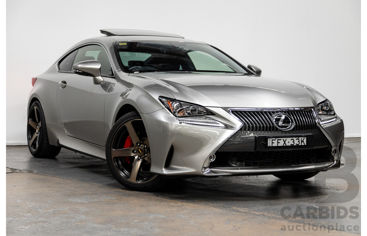 9/2015 Lexus RC350 Luxury GSC10R 2d Coupe Sonic Titanium Silver 3.5L