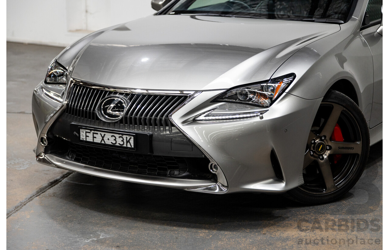 9/2015 Lexus RC350 Luxury GSC10R 2d Coupe Sonic Titanium Silver 3.5L