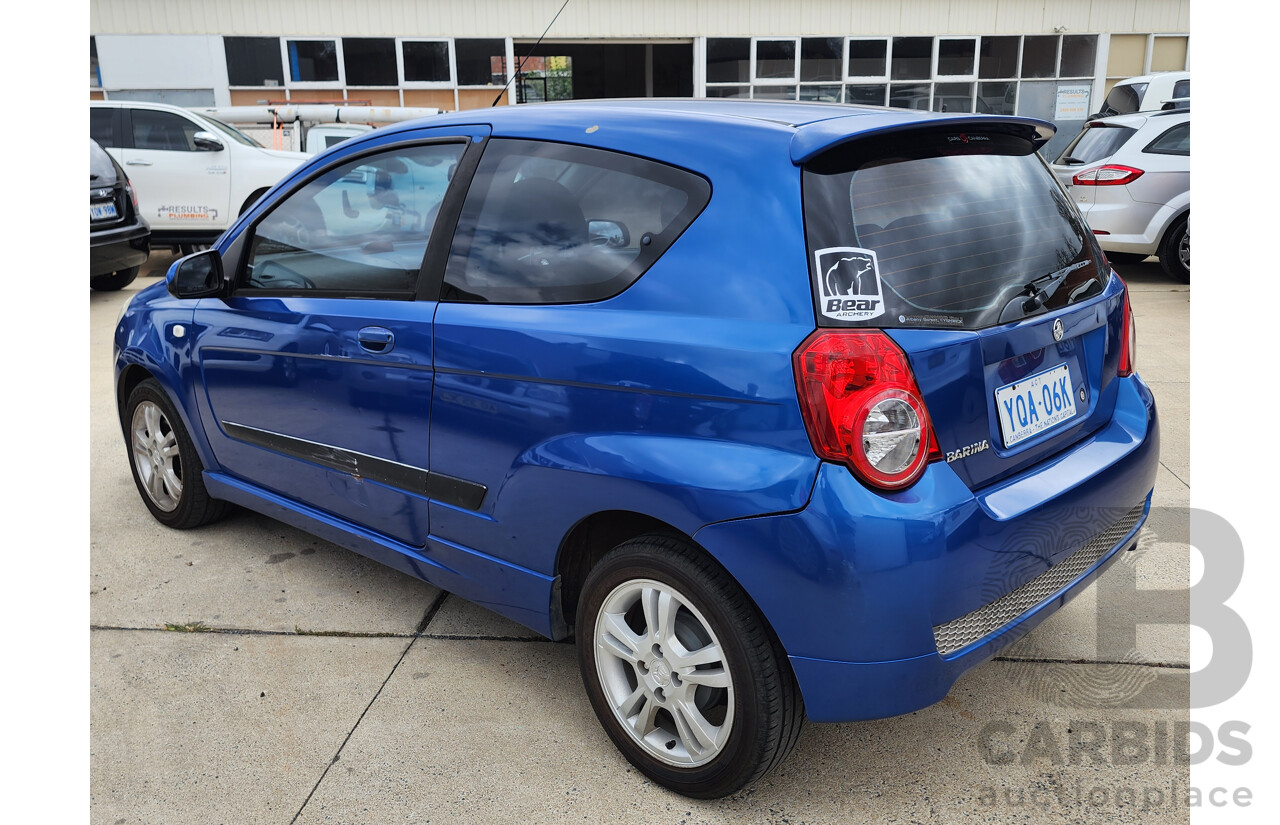 6/2010 Holden Barina  TK MY10 3d Hatchback Blue 1.6L