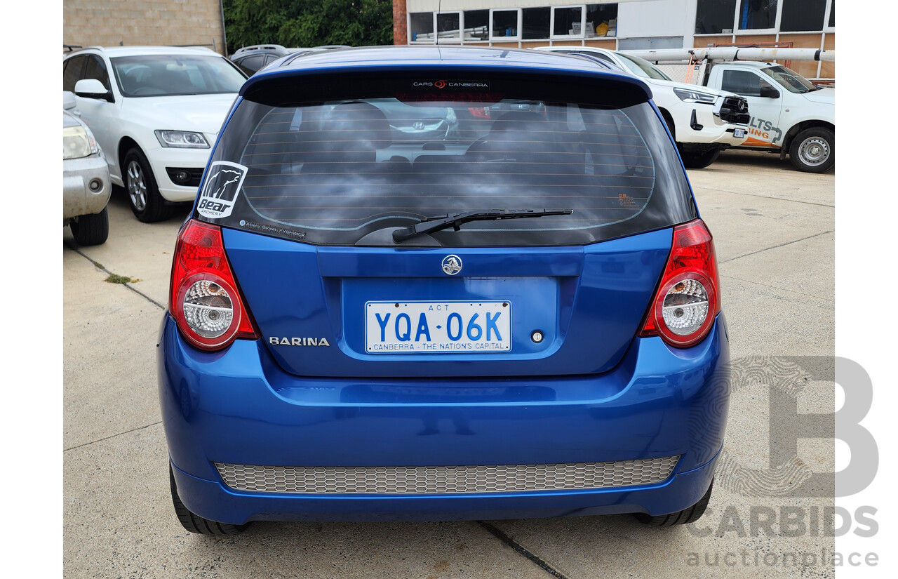 6/2010 Holden Barina  TK MY10 3d Hatchback Blue 1.6L