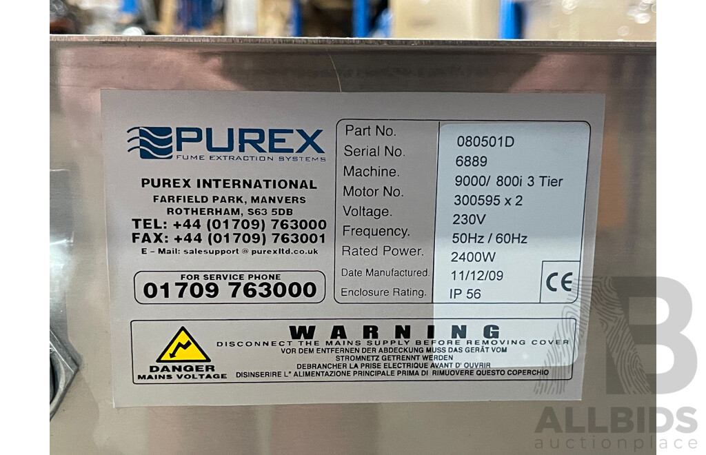 Purex 800i 3 Tier Fume Extraction System