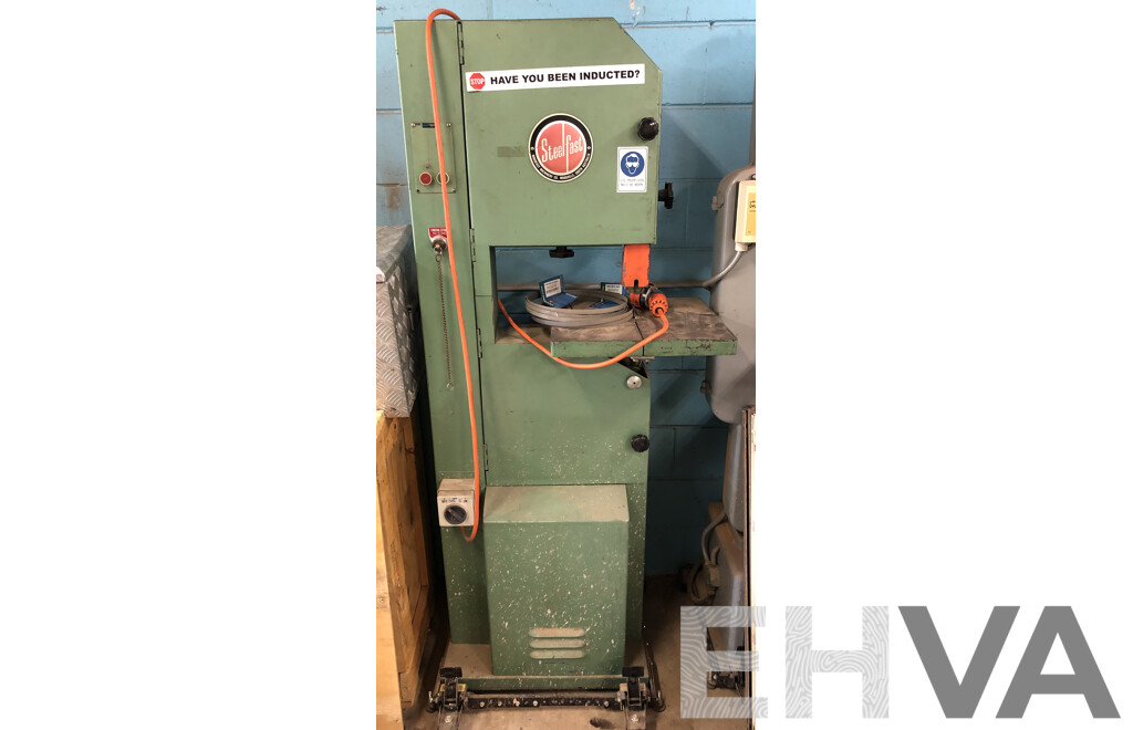Steel Fast Band Saw on Metal Skid Plate