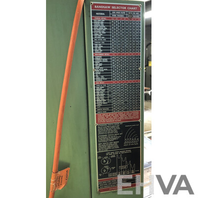 Steel Fast Band Saw on Metal Skid Plate