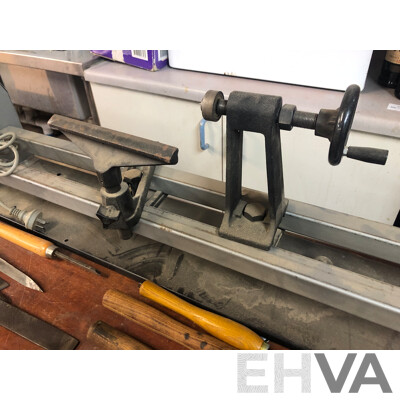 Ryobi 1000mm Wood Turning Lathe with Tools and Oxfrod Mobile Medical Bed with Benchtop