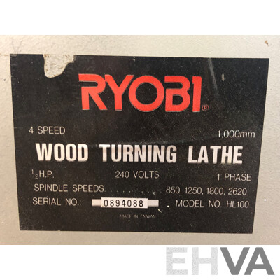 Ryobi 1000mm Wood Turning Lathe with Tools and Oxfrod Mobile Medical Bed with Benchtop