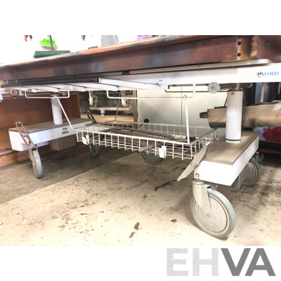 Ryobi 1000mm Wood Turning Lathe with Tools and Oxfrod Mobile Medical Bed with Benchtop