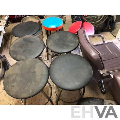 Office Chairs, Gaslift Stools and Bar Stools - Lot of 11