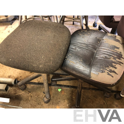 Office Chairs, Gaslift Stools and Bar Stools - Lot of 11