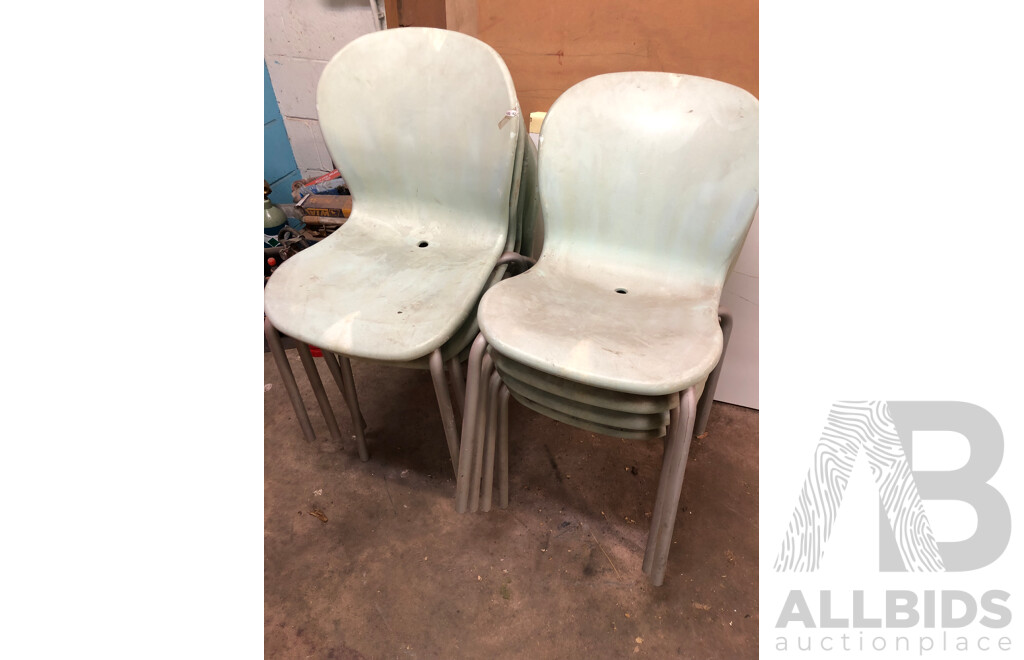 Molded Poly Chairs - Lot of Eight